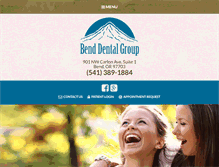 Tablet Screenshot of benddentalgroup.com